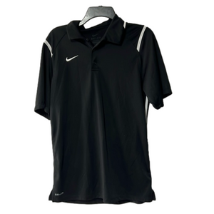Men’s S Nike Dri‎ Fit polo short sleeve white details shoulders collar sides